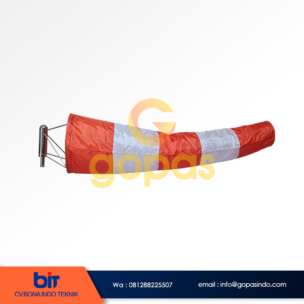 Windsock Orange Putih ukuran 30 cm
